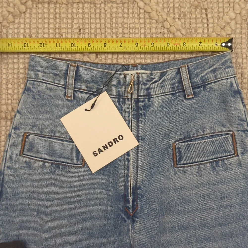 NWT Sandro Wide Leg Jean (Oslo Jean) Sz 34 - XS | Light Wash Denim - Picture 5 of 9